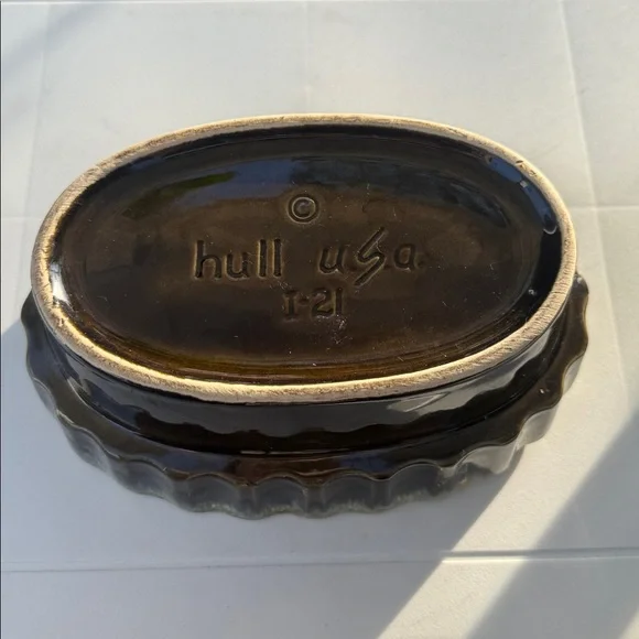 HULL Vintage Mid-Century Drip Glaze Planter Ceramic Pottery - Picture 5 of 5